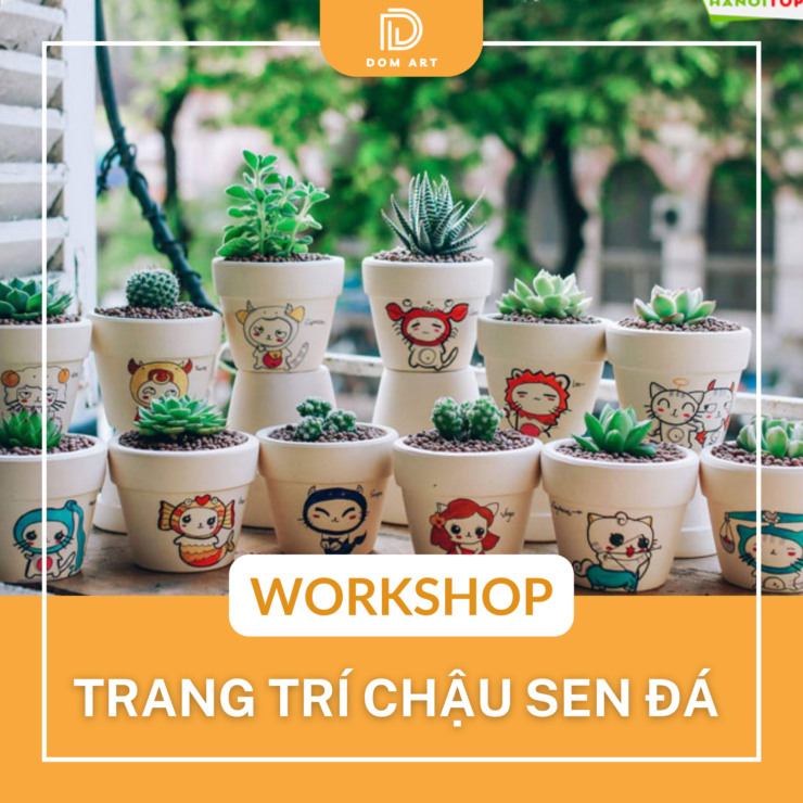 WORKSHOP TRANG TRÍ CHẬU SEN ĐÁ